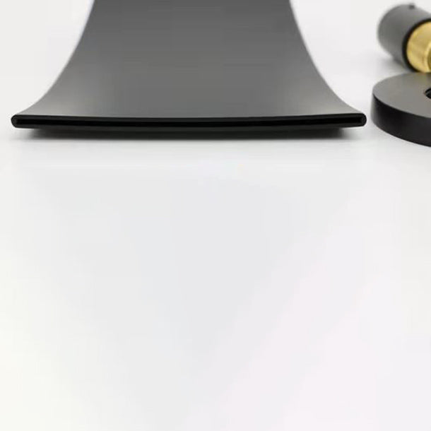 Wall Mounted Metal Tub Filler One Handles Waterfall Tub Faucet Trim Clearhalo 'Bathroom Remodel & Bathroom Fixtures' 'Bathtub Faucets' 'bathtub_faucets' 'Home Improvement' 'home_improvement' 'home_improvement_bathtub_faucets' 7196758