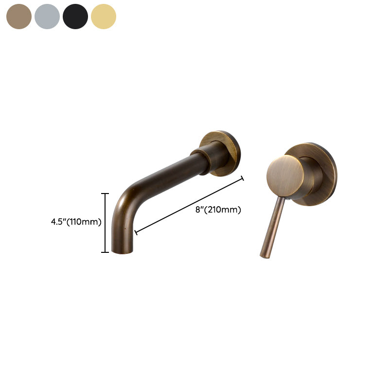 Contemporary Wall Mounted One Handle Kitchen Faucet Low Arch Water Filler Clearhalo 'Bathroom Remodel & Bathroom Fixtures' 'Bathtub Faucets' 'bathtub_faucets' 'Home Improvement' 'home_improvement' 'home_improvement_bathtub_faucets' 7196786
