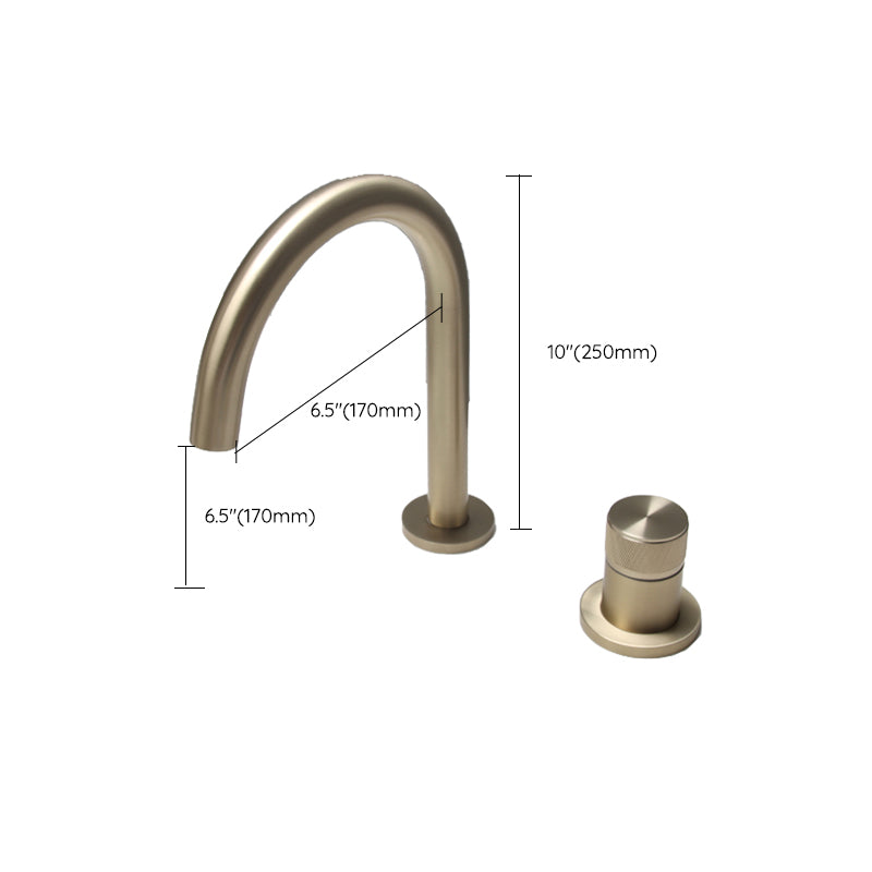 Widespread Bathroom Faucet Knob Handle Swivel Spout High-Arc Faucet Clearhalo 'Bathroom Remodel & Bathroom Fixtures' 'Bathroom Sink Faucets' 'Bathroom Sinks & Faucet Components' 'bathroom_sink_faucets' 'Home Improvement' 'home_improvement' 'home_improvement_bathroom_sink_faucets' 7197517