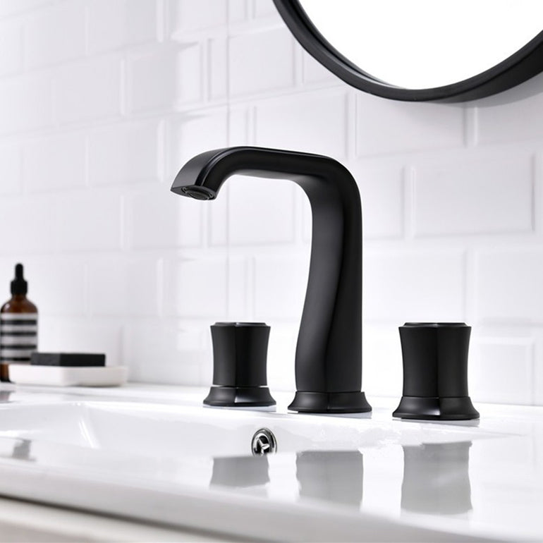 Glam Bathroom Vessel Faucet Knob Handles Low Arc Vessel Faucet Clearhalo 'Bathroom Remodel & Bathroom Fixtures' 'Bathroom Sink Faucets' 'Bathroom Sinks & Faucet Components' 'bathroom_sink_faucets' 'Home Improvement' 'home_improvement' 'home_improvement_bathroom_sink_faucets' 7197537