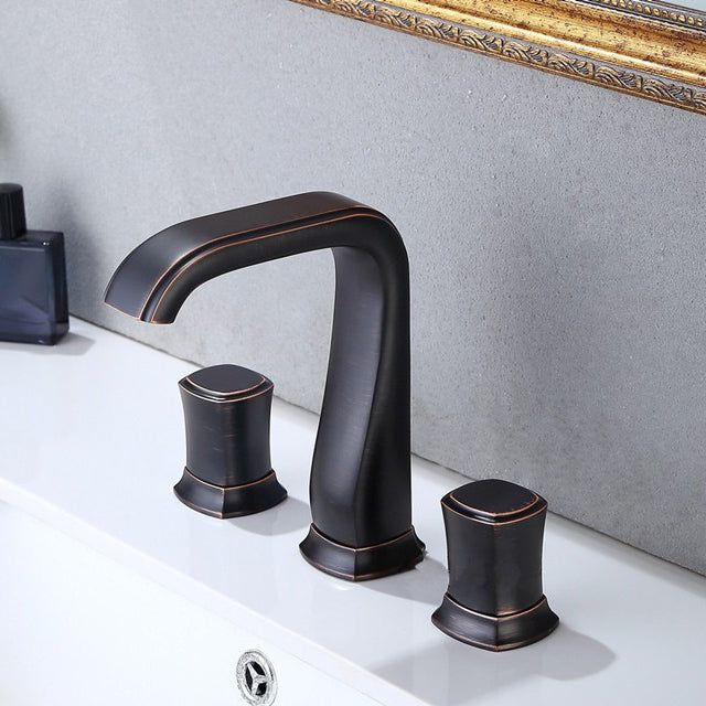 Glam Bathroom Vessel Faucet Knob Handles Low Arc Vessel Faucet Clearhalo 'Bathroom Remodel & Bathroom Fixtures' 'Bathroom Sink Faucets' 'Bathroom Sinks & Faucet Components' 'bathroom_sink_faucets' 'Home Improvement' 'home_improvement' 'home_improvement_bathroom_sink_faucets' 7197545