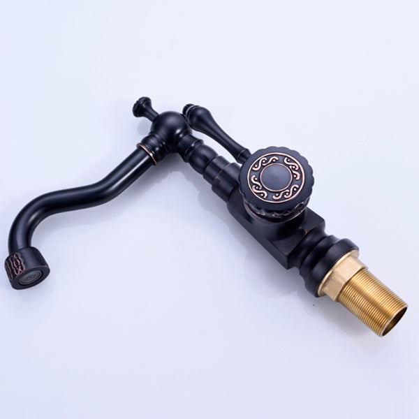 Glam Style Vessel Sink Faucet Swivel Spout Lever Handle Vessel Faucet Clearhalo 'Bathroom Remodel & Bathroom Fixtures' 'Bathroom Sink Faucets' 'Bathroom Sinks & Faucet Components' 'bathroom_sink_faucets' 'Home Improvement' 'home_improvement' 'home_improvement_bathroom_sink_faucets' 7197560