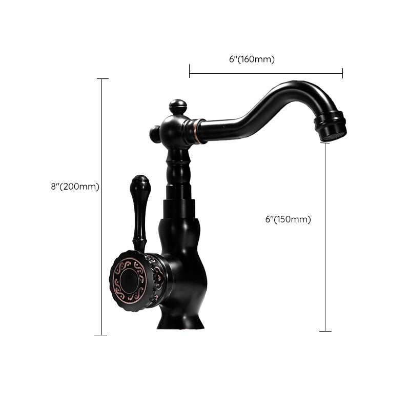 Glam Style Vessel Sink Faucet Swivel Spout Lever Handle Vessel Faucet Clearhalo 'Bathroom Remodel & Bathroom Fixtures' 'Bathroom Sink Faucets' 'Bathroom Sinks & Faucet Components' 'bathroom_sink_faucets' 'Home Improvement' 'home_improvement' 'home_improvement_bathroom_sink_faucets' 7197564