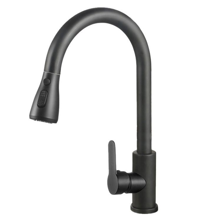 Modern Style Kitchen Faucet 304 Stainless Steel High Arc Pull Down Kitchen Faucet Clearhalo 'Home Improvement' 'home_improvement' 'home_improvement_kitchen_faucets' 'Kitchen Faucets' 'Kitchen Remodel & Kitchen Fixtures' 'Kitchen Sinks & Faucet Components' 'kitchen_faucets' 7197593