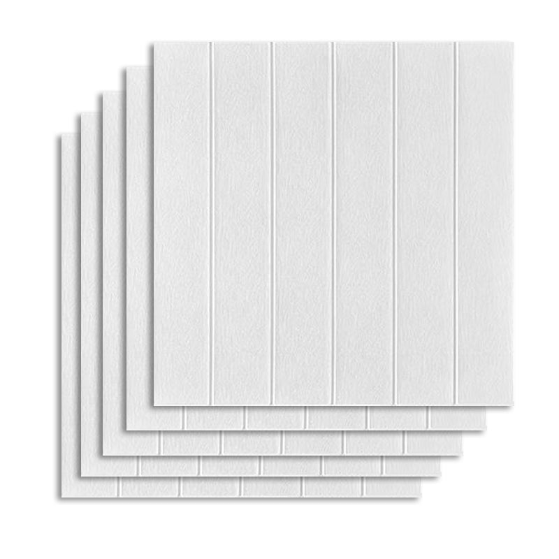 Contemporary Wall Paneling Waterproof Wall Paneling for Living Room and Bedroom White 10-Piece Set Clearhalo 'Flooring 'Home Improvement' 'home_improvement' 'home_improvement_wall_paneling' 'Wall Paneling' 'wall_paneling' 'Walls & Ceilings' Walls and Ceiling' 7197634