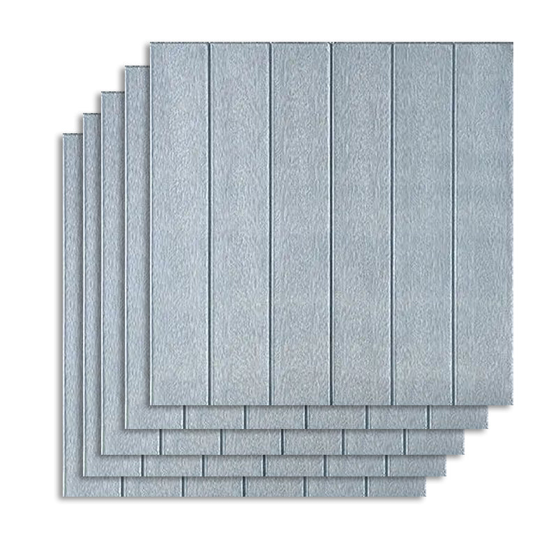 Contemporary Wall Paneling Waterproof Wall Paneling for Living Room and Bedroom Silver Gray 10-Piece Set Clearhalo 'Flooring 'Home Improvement' 'home_improvement' 'home_improvement_wall_paneling' 'Wall Paneling' 'wall_paneling' 'Walls & Ceilings' Walls and Ceiling' 7197640