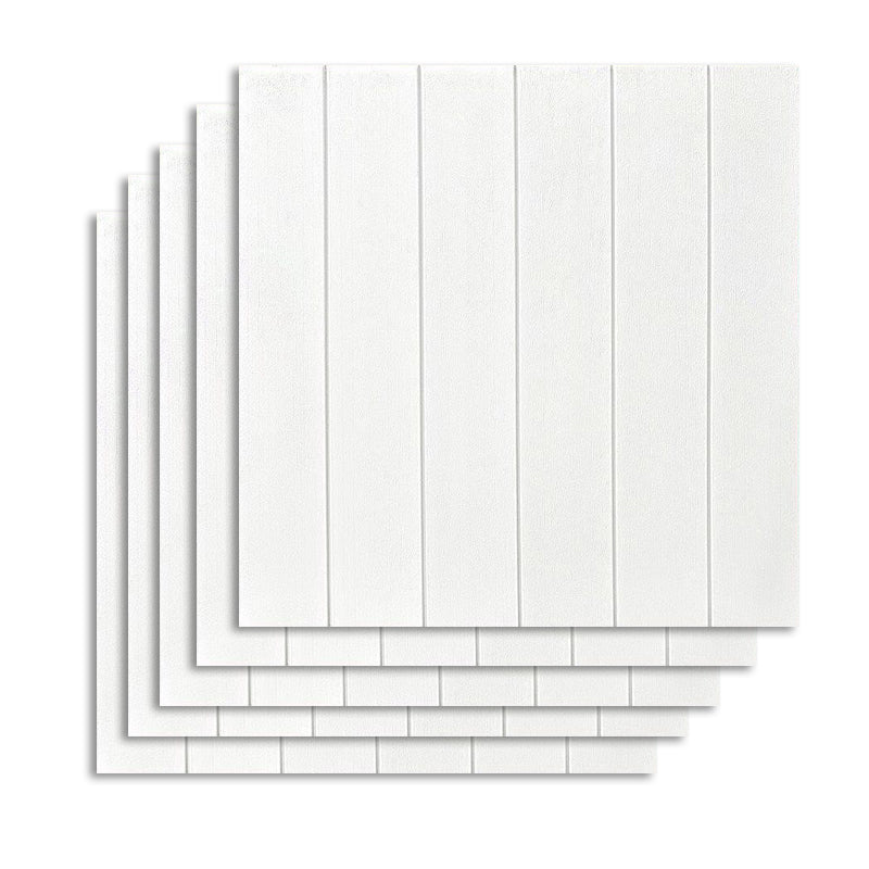 Contemporary Wall Paneling Waterproof Wall Paneling for Living Room and Bedroom Milky White 10-Piece Set Clearhalo 'Flooring 'Home Improvement' 'home_improvement' 'home_improvement_wall_paneling' 'Wall Paneling' 'wall_paneling' 'Walls & Ceilings' Walls and Ceiling' 7197642