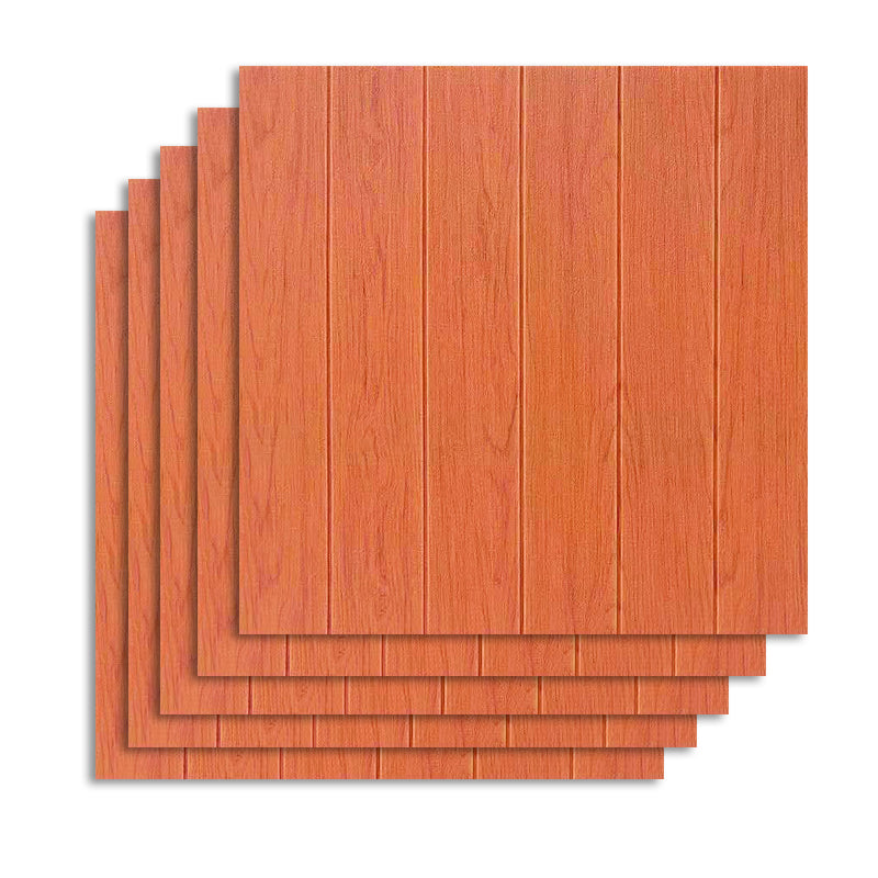 Contemporary Wall Paneling Waterproof Wall Paneling for Living Room and Bedroom Orange 10-Piece Set Clearhalo 'Flooring 'Home Improvement' 'home_improvement' 'home_improvement_wall_paneling' 'Wall Paneling' 'wall_paneling' 'Walls & Ceilings' Walls and Ceiling' 7197643
