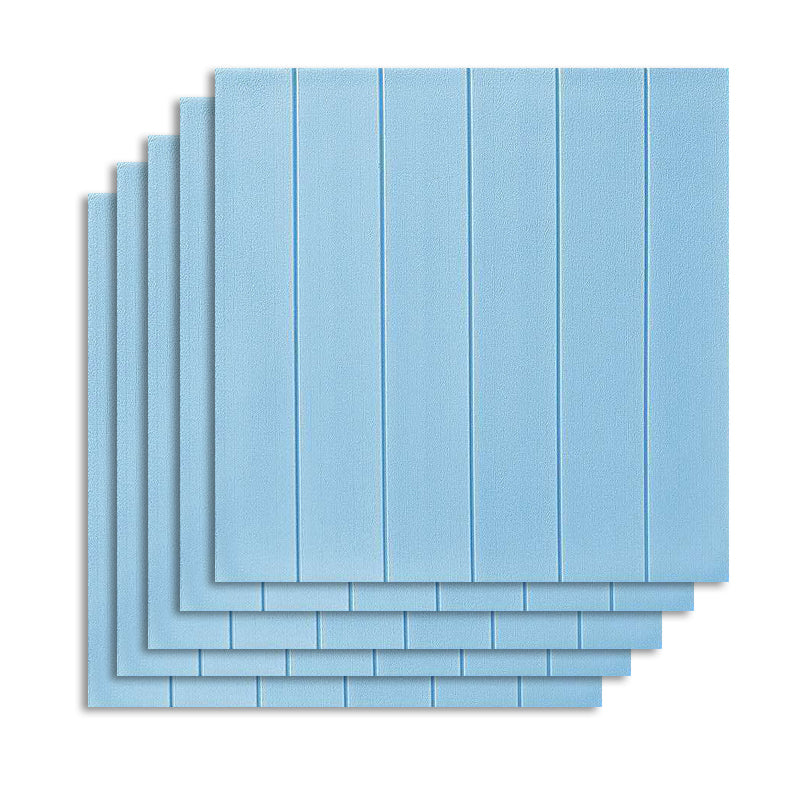 Contemporary Wall Paneling Waterproof Wall Paneling for Living Room and Bedroom Sky Blue 10-Piece Set Clearhalo 'Flooring 'Home Improvement' 'home_improvement' 'home_improvement_wall_paneling' 'Wall Paneling' 'wall_paneling' 'Walls & Ceilings' Walls and Ceiling' 7197648