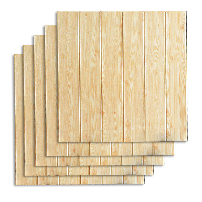 Plastic Backsplash Panels Peel and Stick Wall Paneling with Waterproof Butter Yellow 10-Piece Set Clearhalo 'Flooring 'Home Improvement' 'home_improvement' 'home_improvement_wall_paneling' 'Wall Paneling' 'wall_paneling' 'Walls & Ceilings' Walls and Ceiling' 7197661