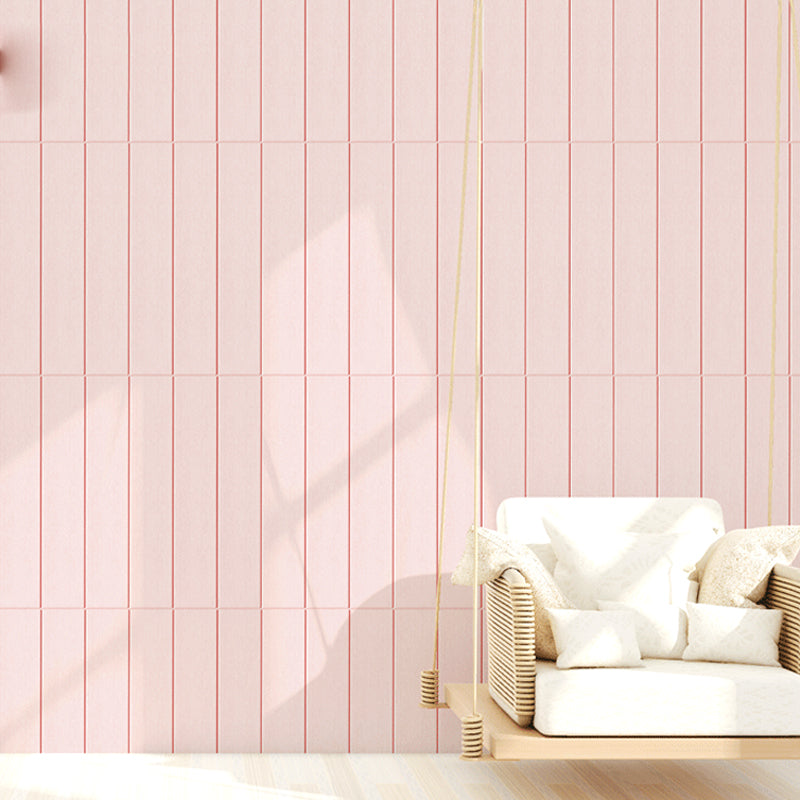Plastic Backsplash Panels Peel and Stick Wall Paneling with Waterproof Pink 10-Piece Set Clearhalo 'Flooring 'Home Improvement' 'home_improvement' 'home_improvement_wall_paneling' 'Wall Paneling' 'wall_paneling' 'Walls & Ceilings' Walls and Ceiling' 7197662