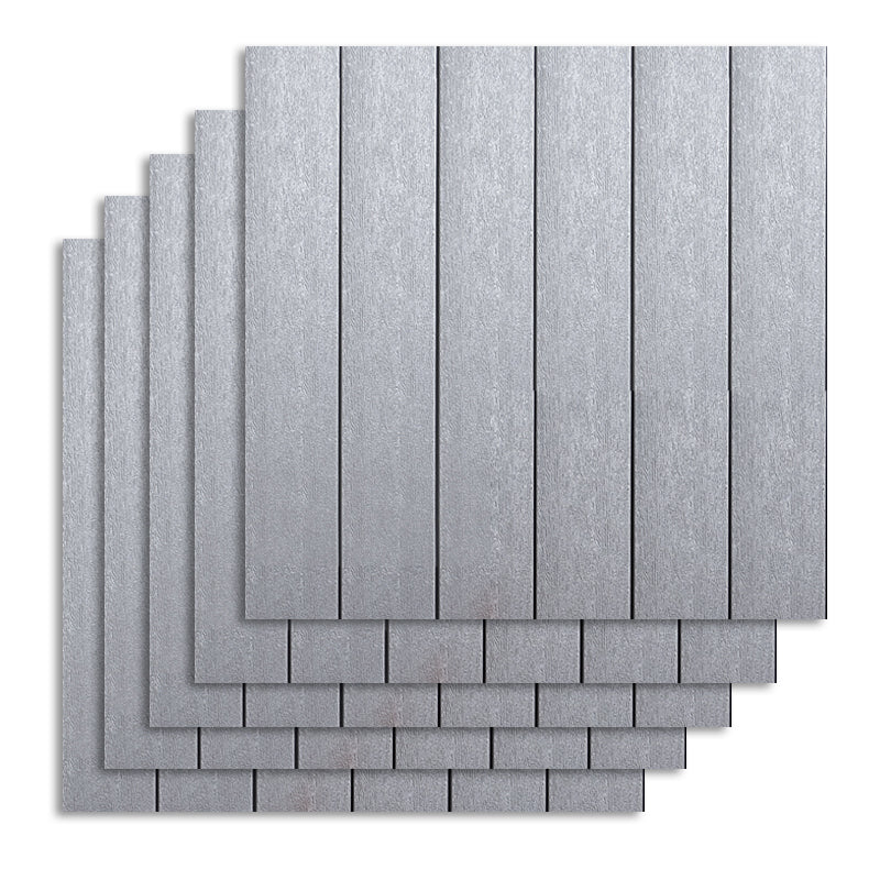 Plastic Backsplash Panels Peel and Stick Wall Paneling with Waterproof Silver Gray 10-Piece Set Clearhalo 'Flooring 'Home Improvement' 'home_improvement' 'home_improvement_wall_paneling' 'Wall Paneling' 'wall_paneling' 'Walls & Ceilings' Walls and Ceiling' 7197672