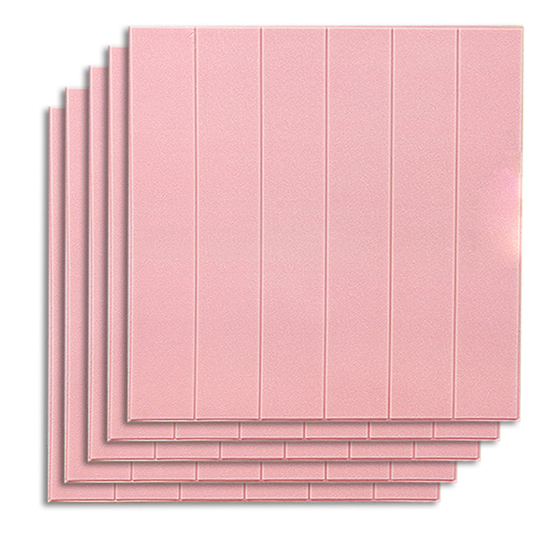 Contemporary Wall Paneling Waterproof Wall Paneling with Wood Look Pink 10-Piece Set Clearhalo 'Flooring 'Home Improvement' 'home_improvement' 'home_improvement_wall_paneling' 'Wall Paneling' 'wall_paneling' 'Walls & Ceilings' Walls and Ceiling' 7197678