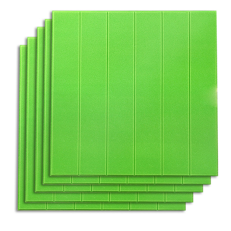 Contemporary Wall Paneling Waterproof Wall Paneling with Wood Look Green 10-Piece Set Clearhalo 'Flooring 'Home Improvement' 'home_improvement' 'home_improvement_wall_paneling' 'Wall Paneling' 'wall_paneling' 'Walls & Ceilings' Walls and Ceiling' 7197691