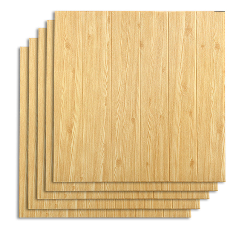 Contemporary Wall Paneling Waterproof Wall Paneling with Wood Look Natural 10-Piece Set Clearhalo 'Flooring 'Home Improvement' 'home_improvement' 'home_improvement_wall_paneling' 'Wall Paneling' 'wall_paneling' 'Walls & Ceilings' Walls and Ceiling' 7197704