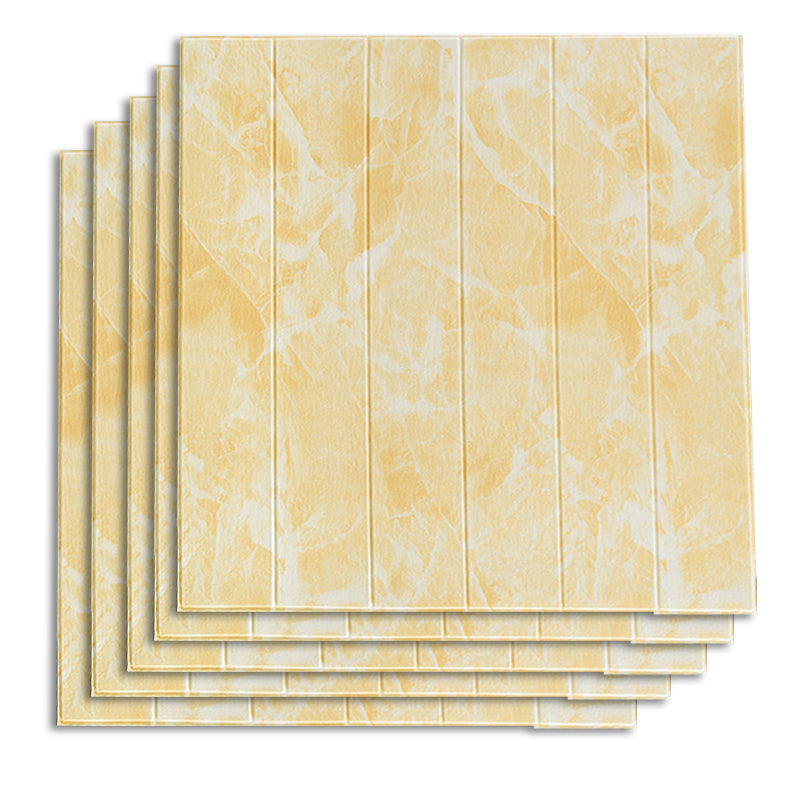 Contemporary Wall Paneling Waterproof Wall Paneling with Wood Look Light Yellow White 10-Piece Set Clearhalo 'Flooring 'Home Improvement' 'home_improvement' 'home_improvement_wall_paneling' 'Wall Paneling' 'wall_paneling' 'Walls & Ceilings' Walls and Ceiling' 7197713