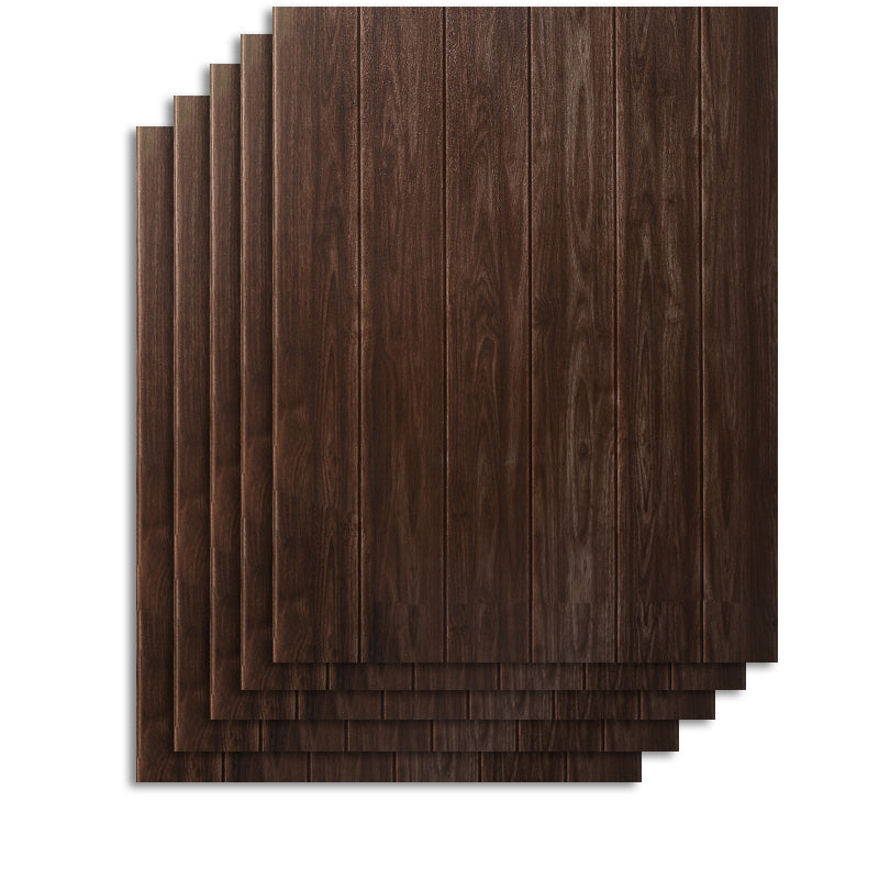 Contemporary Wall Paneling Waterproof Wall Paneling with Wood Look Dark Brown 10-Piece Set Clearhalo 'Flooring 'Home Improvement' 'home_improvement' 'home_improvement_wall_paneling' 'Wall Paneling' 'wall_paneling' 'Walls & Ceilings' Walls and Ceiling' 7197718