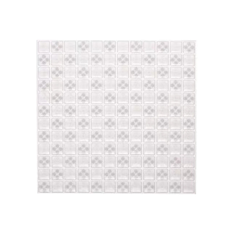 Plastic Peel & Stick Mosaic Tile Waterproof Peel & Stick Mosaic Tile with Square Shape White Clearhalo 'Flooring 'Home Improvement' 'home_improvement' 'home_improvement_peel_stick_blacksplash' 'Peel & Stick Backsplash Tile' 'peel_stick_blacksplash' 'Walls & Ceilings' Walls and Ceiling' 7197906