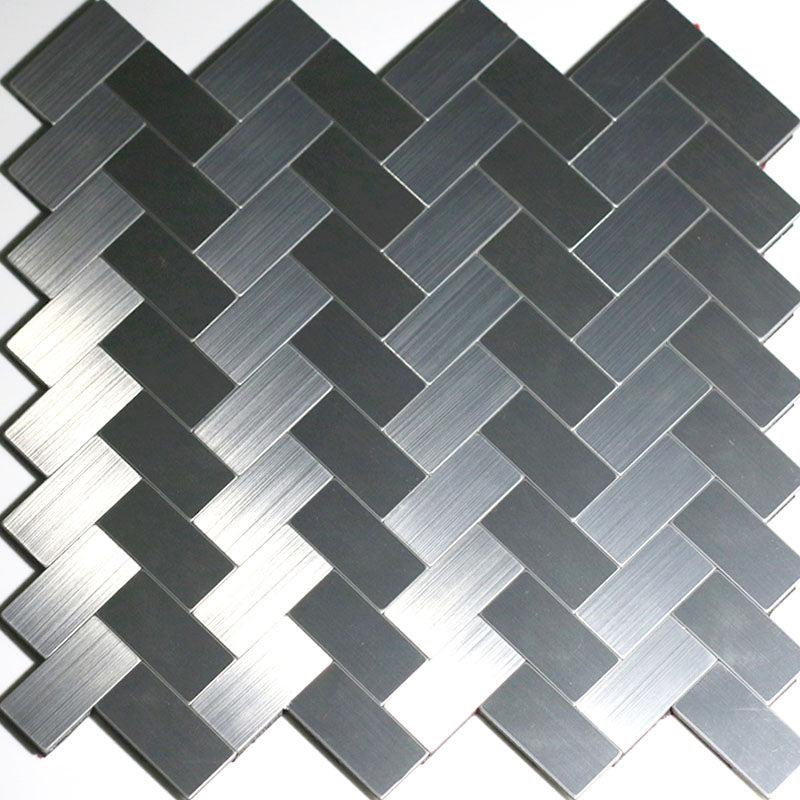Metal Peel and Stick Backsplash Waterproof Peel and Stick Backsplash Grey Clearhalo 'Flooring 'Home Improvement' 'home_improvement' 'home_improvement_peel_stick_blacksplash' 'Peel & Stick Backsplash Tile' 'peel_stick_blacksplash' 'Walls & Ceilings' Walls and Ceiling' 7197946