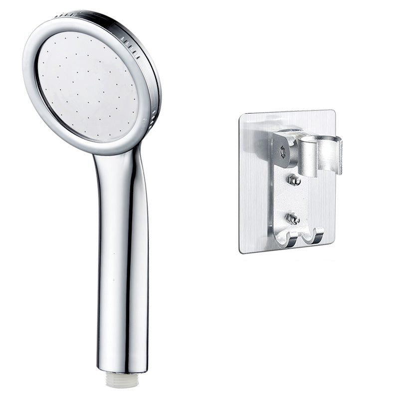 Contemporary Silver Round Shower Head Water Efficient Standard Spray Head Shower & No Punch Bracket Hose not included Clearhalo 'Bathroom Remodel & Bathroom Fixtures' 'Home Improvement' 'home_improvement' 'home_improvement_shower_heads' 'Shower Heads' 'shower_heads' 'Showers & Bathtubs Plumbing' 'Showers & Bathtubs' 7198318