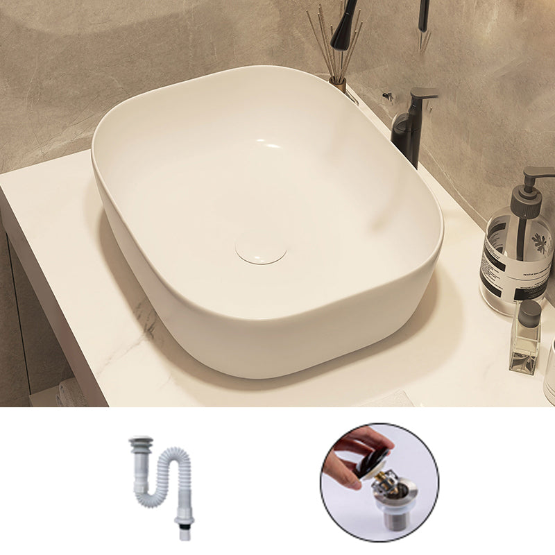 Modern Style White Bathroom Sink Rectangle Ceramic Bathroom Sink 18"L x 13"W x 5"H Unavailiable Sink Clearhalo 'Bathroom Remodel & Bathroom Fixtures' 'Bathroom Sinks & Faucet Components' 'Bathroom Sinks' 'bathroom_sink' 'Home Improvement' 'home_improvement' 'home_improvement_bathroom_sink' 7198348
