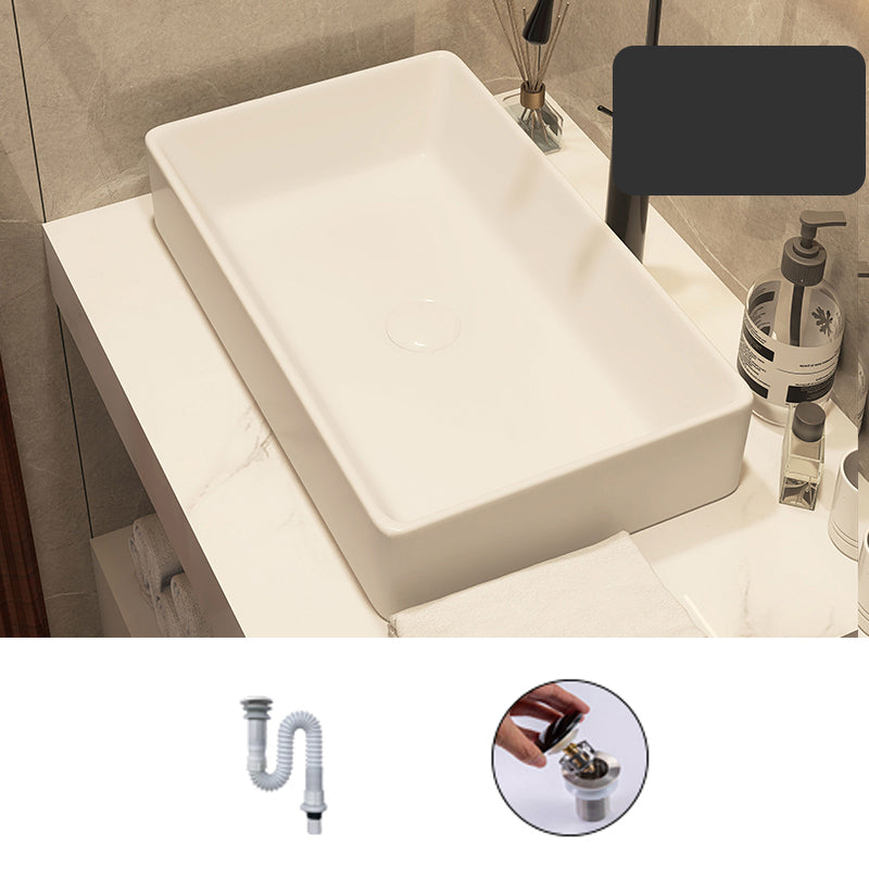 Modern Style White Bathroom Sink Rectangle Ceramic Bathroom Sink 20"L x 13"W x 4"H Unavailiable Sink Clearhalo 'Bathroom Remodel & Bathroom Fixtures' 'Bathroom Sinks & Faucet Components' 'Bathroom Sinks' 'bathroom_sink' 'Home Improvement' 'home_improvement' 'home_improvement_bathroom_sink' 7198351