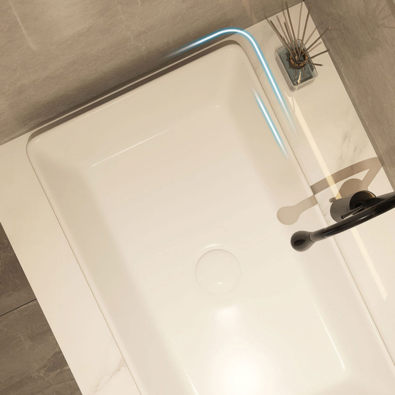 Modern Style White Bathroom Sink Rectangle Ceramic Bathroom Sink Clearhalo 'Bathroom Remodel & Bathroom Fixtures' 'Bathroom Sinks & Faucet Components' 'Bathroom Sinks' 'bathroom_sink' 'Home Improvement' 'home_improvement' 'home_improvement_bathroom_sink' 7198359