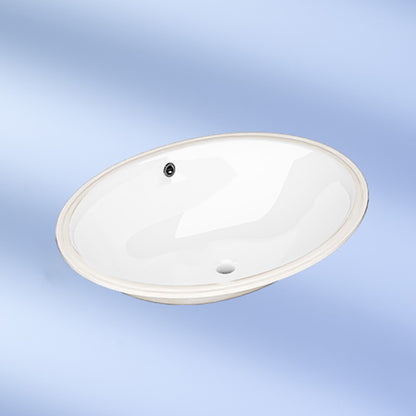 Modern Style Bathroom Sink Overflow Hole Design Undermount Ceramic Bathroom Sink Unavailiable Sink Oval Clearhalo 'Bathroom Remodel & Bathroom Fixtures' 'Bathroom Sinks & Faucet Components' 'Bathroom Sinks' 'bathroom_sink' 'Home Improvement' 'home_improvement' 'home_improvement_bathroom_sink' 7198394