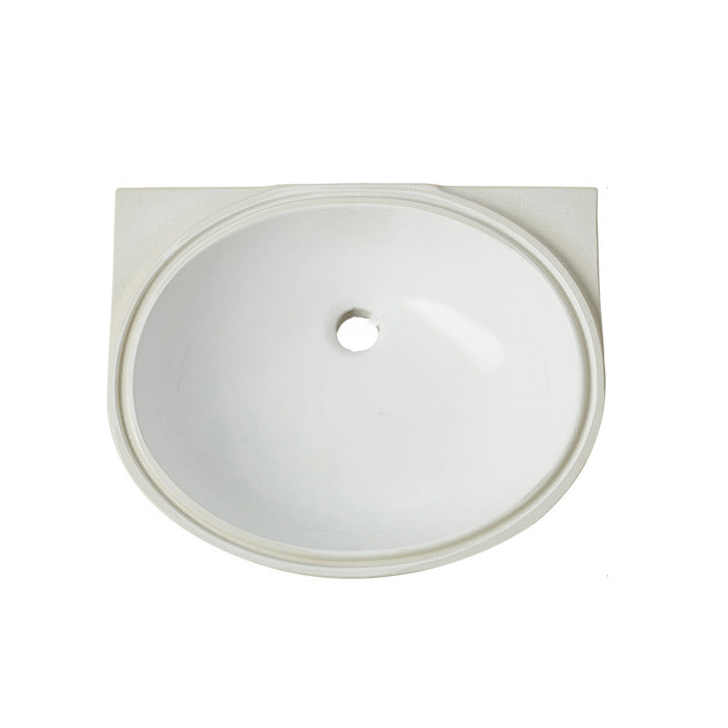 Modern Style Bathroom Sink Oval-shape Ceramic Bathroom Sink in White Unavailiable Sink Clearhalo 'Bathroom Remodel & Bathroom Fixtures' 'Bathroom Sinks & Faucet Components' 'Bathroom Sinks' 'bathroom_sink' 'Home Improvement' 'home_improvement' 'home_improvement_bathroom_sink' 7198420