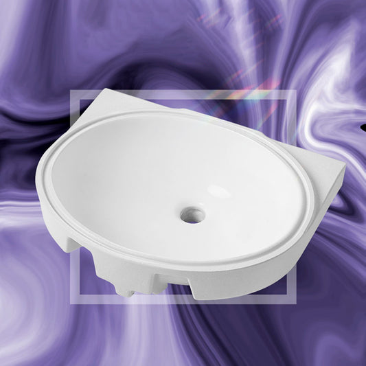 Modern Style Bathroom Sink Oval-shape Ceramic Bathroom Sink in White Clearhalo 'Bathroom Remodel & Bathroom Fixtures' 'Bathroom Sinks & Faucet Components' 'Bathroom Sinks' 'bathroom_sink' 'Home Improvement' 'home_improvement' 'home_improvement_bathroom_sink' 7198424
