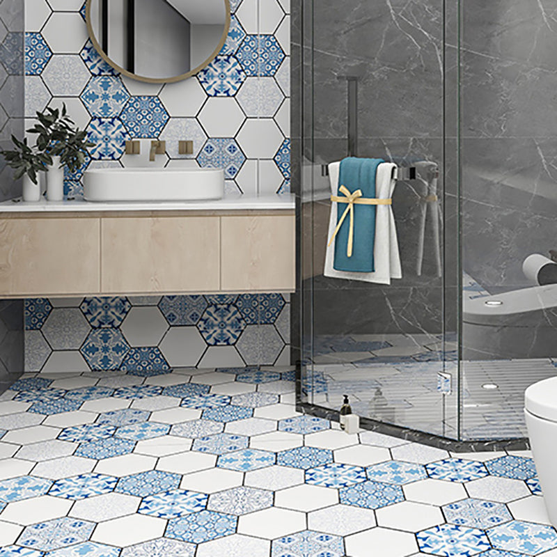 Vinyl Flooring Peel and Stick Floral Print Wall and Flooring Vinyl Light Blue Clearhalo 'Flooring 'Home Improvement' 'home_improvement' 'home_improvement_vinyl_flooring' 'Vinyl Flooring' 'vinyl_flooring' Walls and Ceiling' 7198564