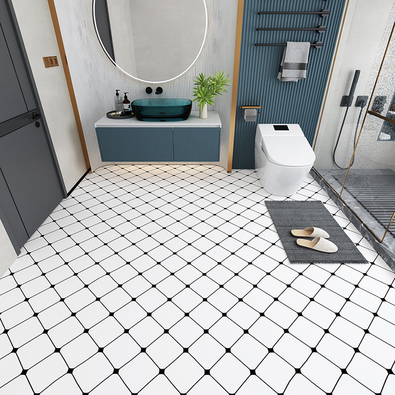 Vinyl Flooring Peel and Stick Floral Print Wall and Flooring Vinyl Black White Clearhalo 'Flooring 'Home Improvement' 'home_improvement' 'home_improvement_vinyl_flooring' 'Vinyl Flooring' 'vinyl_flooring' Walls and Ceiling' 7198566