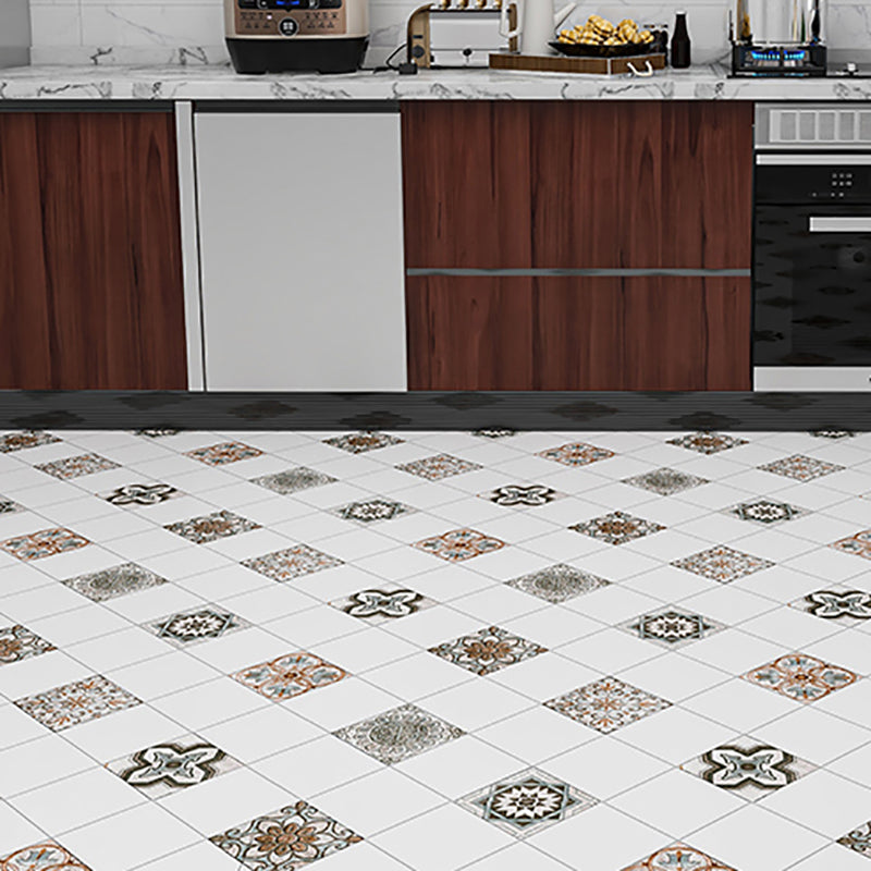 Vinyl Flooring Peel and Stick Floral Print Wall and Flooring Vinyl Beige Clearhalo 'Flooring 'Home Improvement' 'home_improvement' 'home_improvement_vinyl_flooring' 'Vinyl Flooring' 'vinyl_flooring' Walls and Ceiling' 7198569