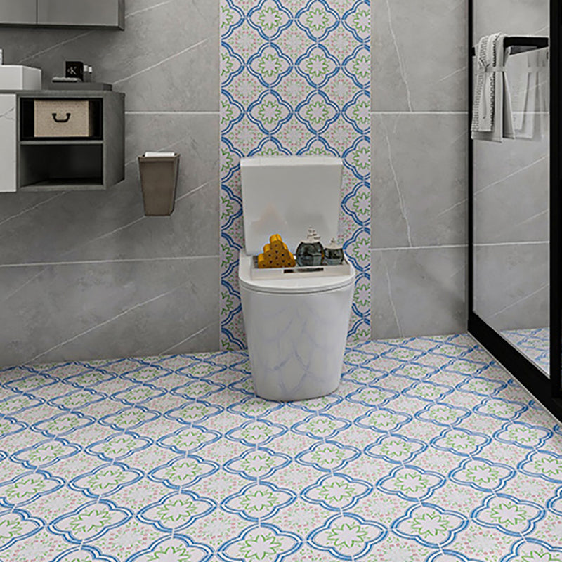 Vinyl Flooring Peel and Stick Floral Print Wall and Flooring Vinyl White-Black Clearhalo 'Flooring 'Home Improvement' 'home_improvement' 'home_improvement_vinyl_flooring' 'Vinyl Flooring' 'vinyl_flooring' Walls and Ceiling' 7198575