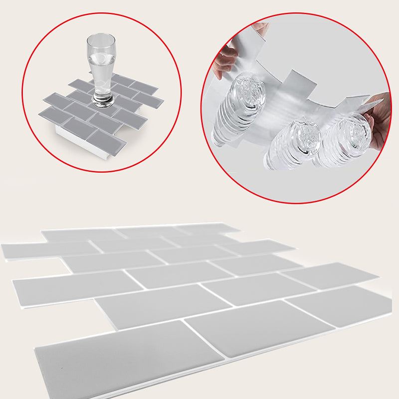 Subway Tile Wallpaper Plastic Waterproof Peel & Stick Subway Tile Clearhalo 'Flooring 'Home Improvement' 'home_improvement' 'home_improvement_peel_stick_blacksplash' 'Peel & Stick Backsplash Tile' 'peel_stick_blacksplash' 'Walls & Ceilings' Walls and Ceiling' 7198679