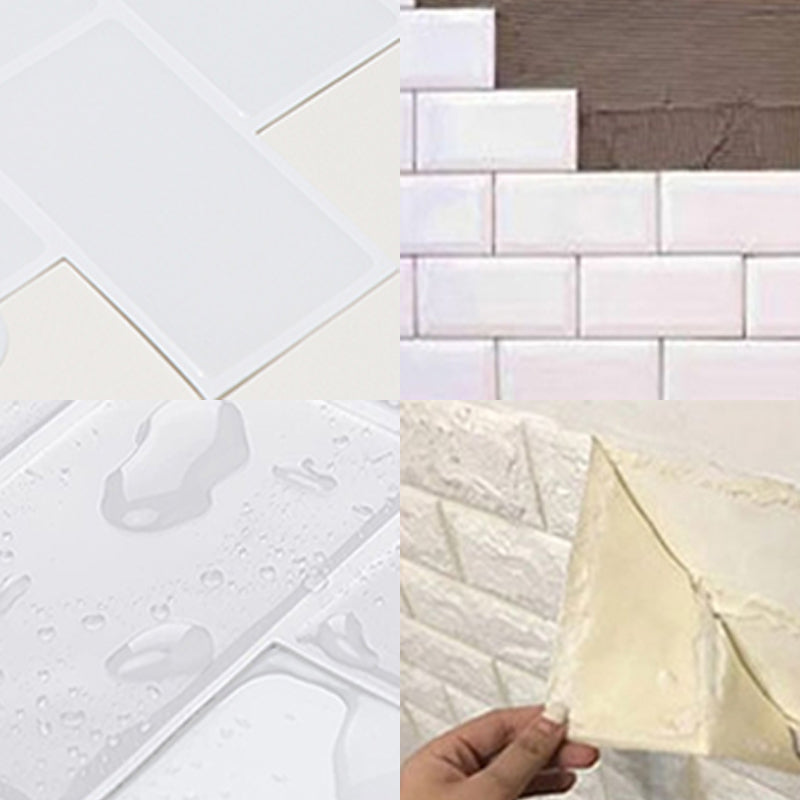Subway Tile Wallpaper Plastic Waterproof Peel & Stick Subway Tile Clearhalo 'Flooring 'Home Improvement' 'home_improvement' 'home_improvement_peel_stick_blacksplash' 'Peel & Stick Backsplash Tile' 'peel_stick_blacksplash' 'Walls & Ceilings' Walls and Ceiling' 7198680