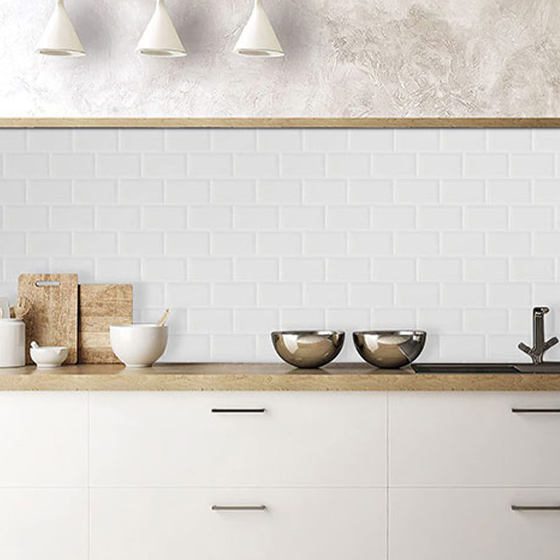 Subway Tile Wallpaper Plastic Peel and Stick Backsplash Wall Tile Clearhalo 'Flooring 'Home Improvement' 'home_improvement' 'home_improvement_peel_stick_blacksplash' 'Peel & Stick Backsplash Tile' 'peel_stick_blacksplash' 'Walls & Ceilings' Walls and Ceiling' 7198699