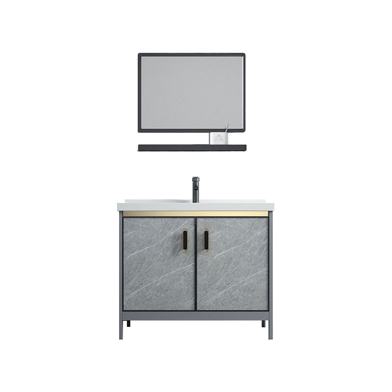 Bathroom Vanity Set Drawers Rectangular Sink Mirror Vanity Sink with Faucet Vanity & Faucet & Mirrors Clearhalo 'Bathroom Remodel & Bathroom Fixtures' 'Bathroom Vanities' 'bathroom_vanities' 'Home Improvement' 'home_improvement' 'home_improvement_bathroom_vanities' 7198767