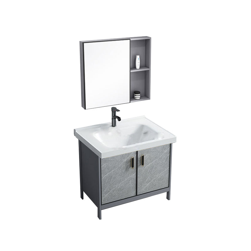 Bathroom Vanity Set Drawers Rectangular Sink Mirror Vanity Sink with Faucet Vanity & Faucet & Mirror Cabinet Clearhalo 'Bathroom Remodel & Bathroom Fixtures' 'Bathroom Vanities' 'bathroom_vanities' 'Home Improvement' 'home_improvement' 'home_improvement_bathroom_vanities' 7198773