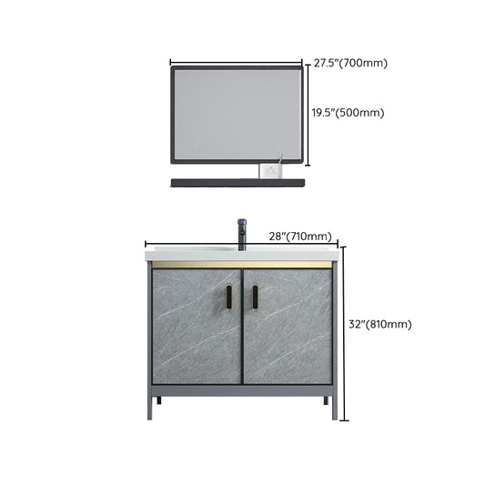 Bathroom Vanity Set Drawers Rectangular Sink Mirror Vanity Sink with Faucet Clearhalo 'Bathroom Remodel & Bathroom Fixtures' 'Bathroom Vanities' 'bathroom_vanities' 'Home Improvement' 'home_improvement' 'home_improvement_bathroom_vanities' 7198784