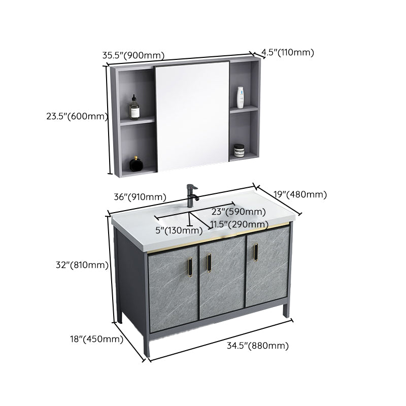 Bathroom Vanity Set Drawers Rectangular Sink Mirror Vanity Sink with Faucet Clearhalo 'Bathroom Remodel & Bathroom Fixtures' 'Bathroom Vanities' 'bathroom_vanities' 'Home Improvement' 'home_improvement' 'home_improvement_bathroom_vanities' 7198788