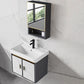Sink Vanity Wall Mounted Mirror Drawers Ceramic Bathroom Vanity with Faucet Vanity & Faucet & Mirror Cabinet Ceramic Clearhalo 'Bathroom Remodel & Bathroom Fixtures' 'Bathroom Vanities' 'bathroom_vanities' 'Home Improvement' 'home_improvement' 'home_improvement_bathroom_vanities' 7198804