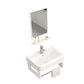 Wall Mounted Vanity Set White Storage Shelf Faucet Sink Vanity with Mirror Vanity & Faucet & Mirrors Towel Holder Clearhalo 'Bathroom Remodel & Bathroom Fixtures' 'Bathroom Vanities' 'bathroom_vanities' 'Home Improvement' 'home_improvement' 'home_improvement_bathroom_vanities' 7198861
