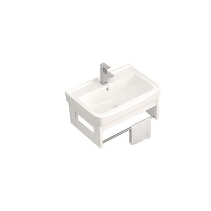 Wall Mounted Vanity Set White Storage Shelf Faucet Sink Vanity with Mirror Vanity & Faucet Towel Holder Clearhalo 'Bathroom Remodel & Bathroom Fixtures' 'Bathroom Vanities' 'bathroom_vanities' 'Home Improvement' 'home_improvement' 'home_improvement_bathroom_vanities' 7198871