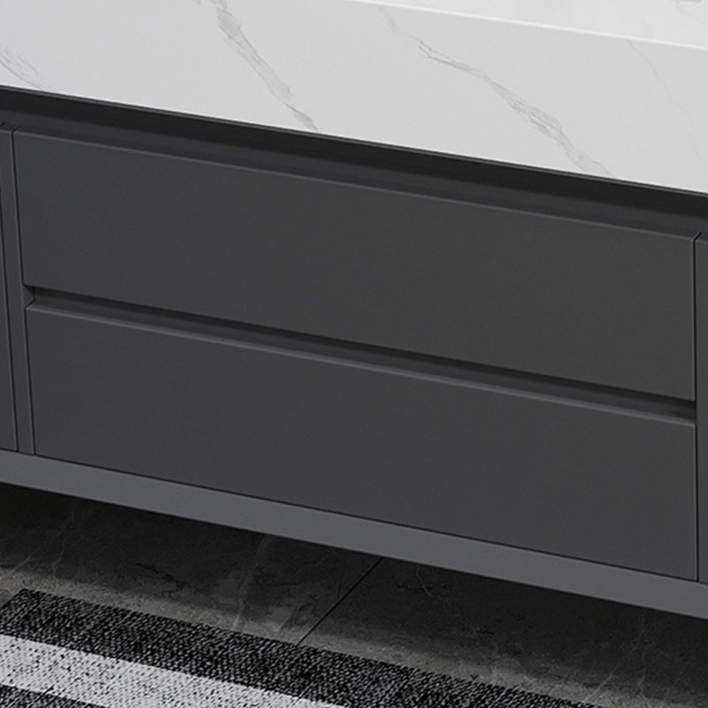 Modern Sink Vanity Wall Mount Vanity Cabinet with Mirror (Not Include Washing Machine) Clearhalo 'Bathroom Remodel & Bathroom Fixtures' 'Bathroom Vanities' 'bathroom_vanities' 'Home Improvement' 'home_improvement' 'home_improvement_bathroom_vanities' 7199060