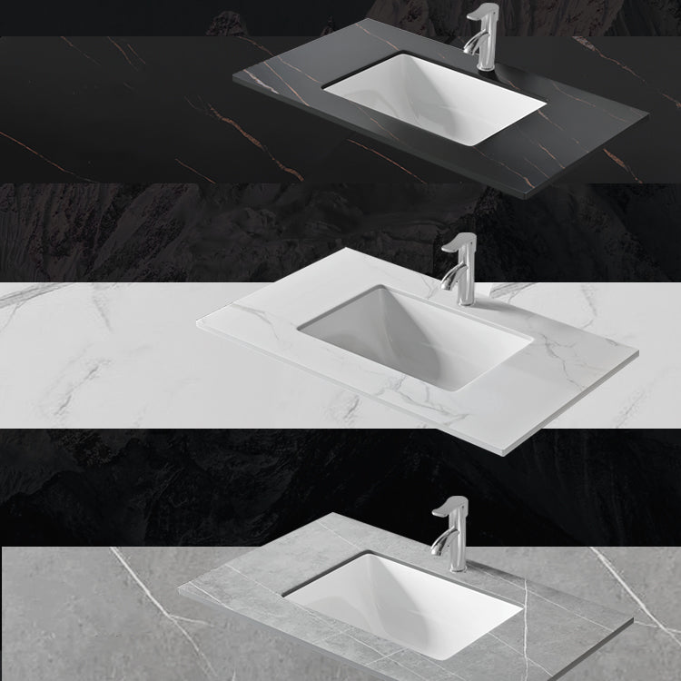 Bathroom Sink Vanity Rectangular Ceramic Sink Drawers Mirror Vanity with Faucet Clearhalo 'Bathroom Remodel & Bathroom Fixtures' 'Bathroom Vanities' 'bathroom_vanities' 'Home Improvement' 'home_improvement' 'home_improvement_bathroom_vanities' 7199081