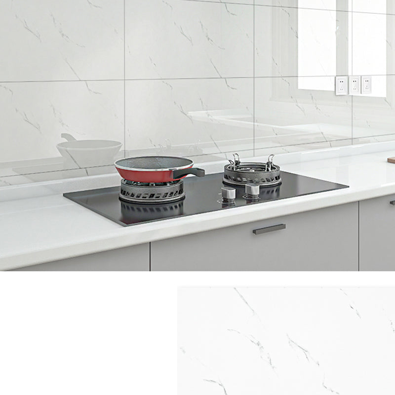 PVC Peel and Stick Backsplash Wall Tile Rectangular Waterproof Single Tile Wallpaper White-Gray Clearhalo 'Flooring 'Home Improvement' 'home_improvement' 'home_improvement_peel_stick_blacksplash' 'Peel & Stick Backsplash Tile' 'peel_stick_blacksplash' 'Walls & Ceilings' Walls and Ceiling' 7199190