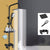 Shower System Wall Mount Adjustable Spray Pattern Shower Arm Shower Set with Shower Hose Matte Black Square 3 Clearhalo 'Bathroom Remodel & Bathroom Fixtures' 'Home Improvement' 'home_improvement' 'home_improvement_shower_faucets' 'Shower Faucets & Systems' 'shower_faucets' 'Showers & Bathtubs Plumbing' 'Showers & Bathtubs' 7202541