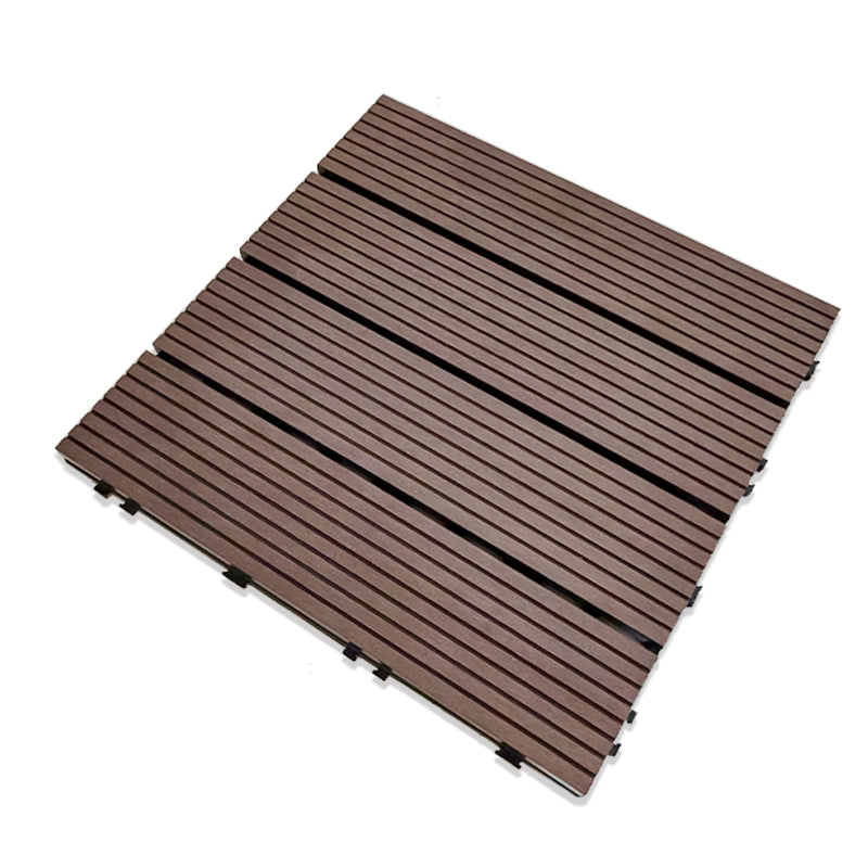 Outdoor Patio Flooring Tiles Embossed Composite Snap Fit Decking Tiles Clearhalo 'Home Improvement' 'home_improvement' 'home_improvement_outdoor_deck_tiles_planks' 'Outdoor Deck Tiles & Planks' 'Outdoor Flooring & Tile' 'Outdoor Remodel' 'outdoor_deck_tiles_planks' 7202562
