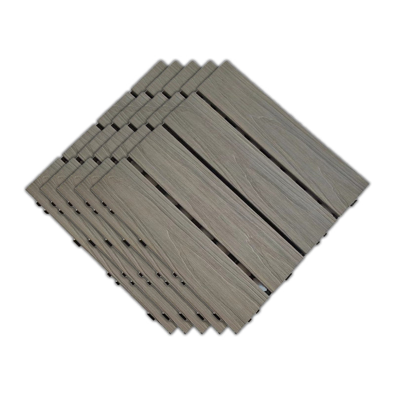 Outdoor Patio Flooring Tiles Embossed Composite Snap Fit Decking Tiles Old Wood Co-Extrusion Clearhalo 'Home Improvement' 'home_improvement' 'home_improvement_outdoor_deck_tiles_planks' 'Outdoor Deck Tiles & Planks' 'Outdoor Flooring & Tile' 'Outdoor Remodel' 'outdoor_deck_tiles_planks' 7202563